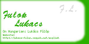 fulop lukacs business card